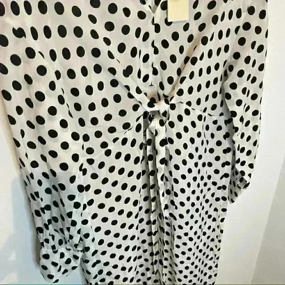 NWT Maje Ristal Polka Dot Midi Dress Coastal Preppy Garden Party French Parisian - Picture 5 of 6